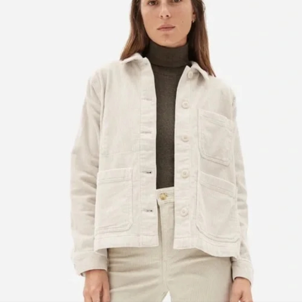 Everlane Corduroy Chore Jacket Cream Size Small